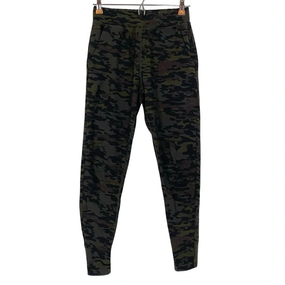 Alphalete Camo Jogger Pants Womens XS Small High Rise Green Camouflage Athletic